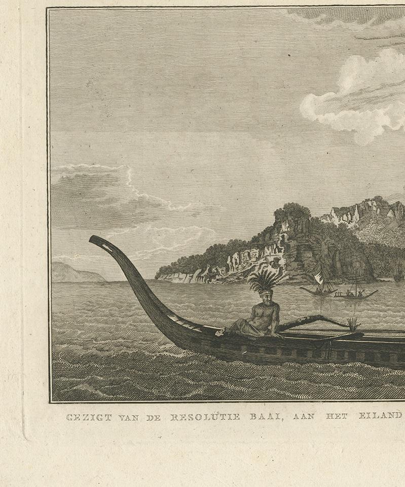 Dutch Resolution Bay on St. Christina: A Glimpse of the Marquesas in Cook's Voyages For Sale