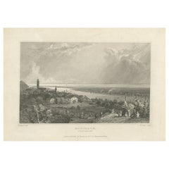 Antiker Druck von Rheineck, St. Gallen, Schweiz
