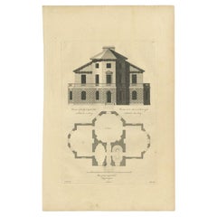 Antiker Druck des Richmond Place von Woolfe, ca. 1770