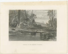 Antique Print of River Derwent, Tasmania, Australia