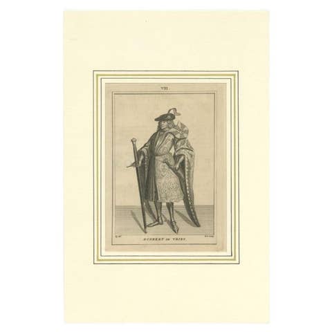 Antique Print of Robrecht i De Fries, Holland, 1745