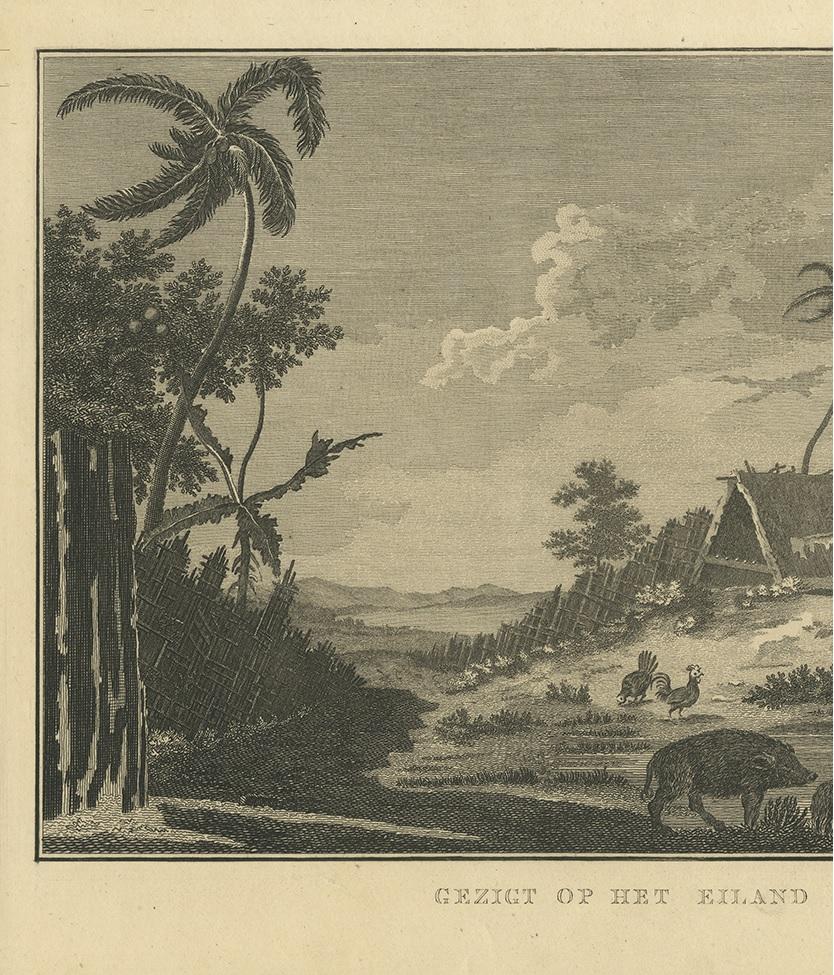 Stampa antica dell'Isola di Rotterdam di Klauber, 1810 circa In condizioni buone in vendita a Langweer, NL