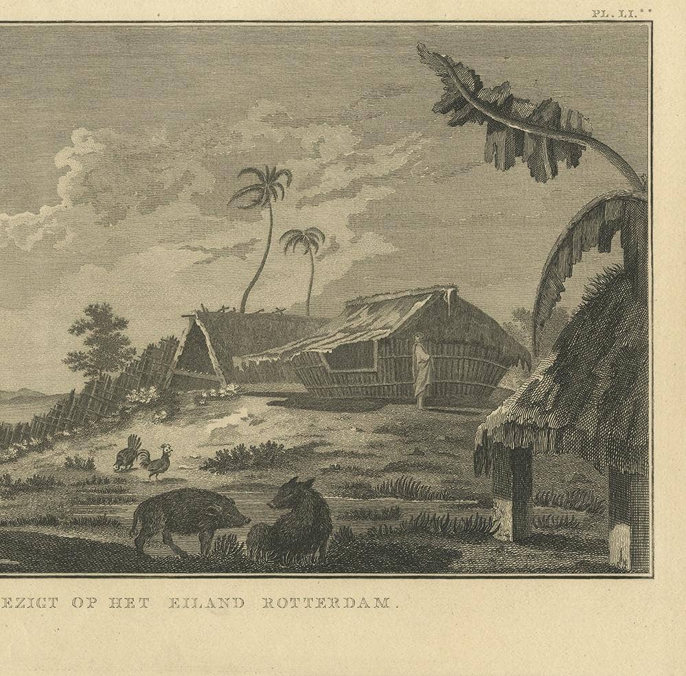Antique Print of Rotterdam Island by Klauber, circa 1810