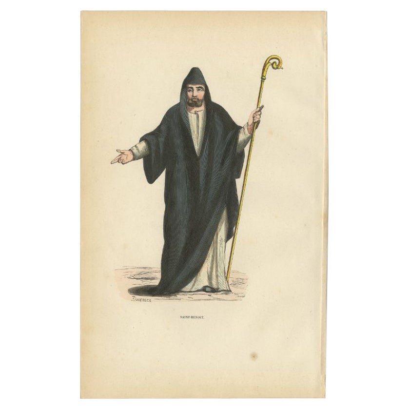 Antiker Druck von Saint Benoit, 1845