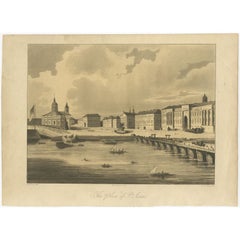 Antique Print of Saint Isaac'S Square in St Petersburg, Russia, c.1810