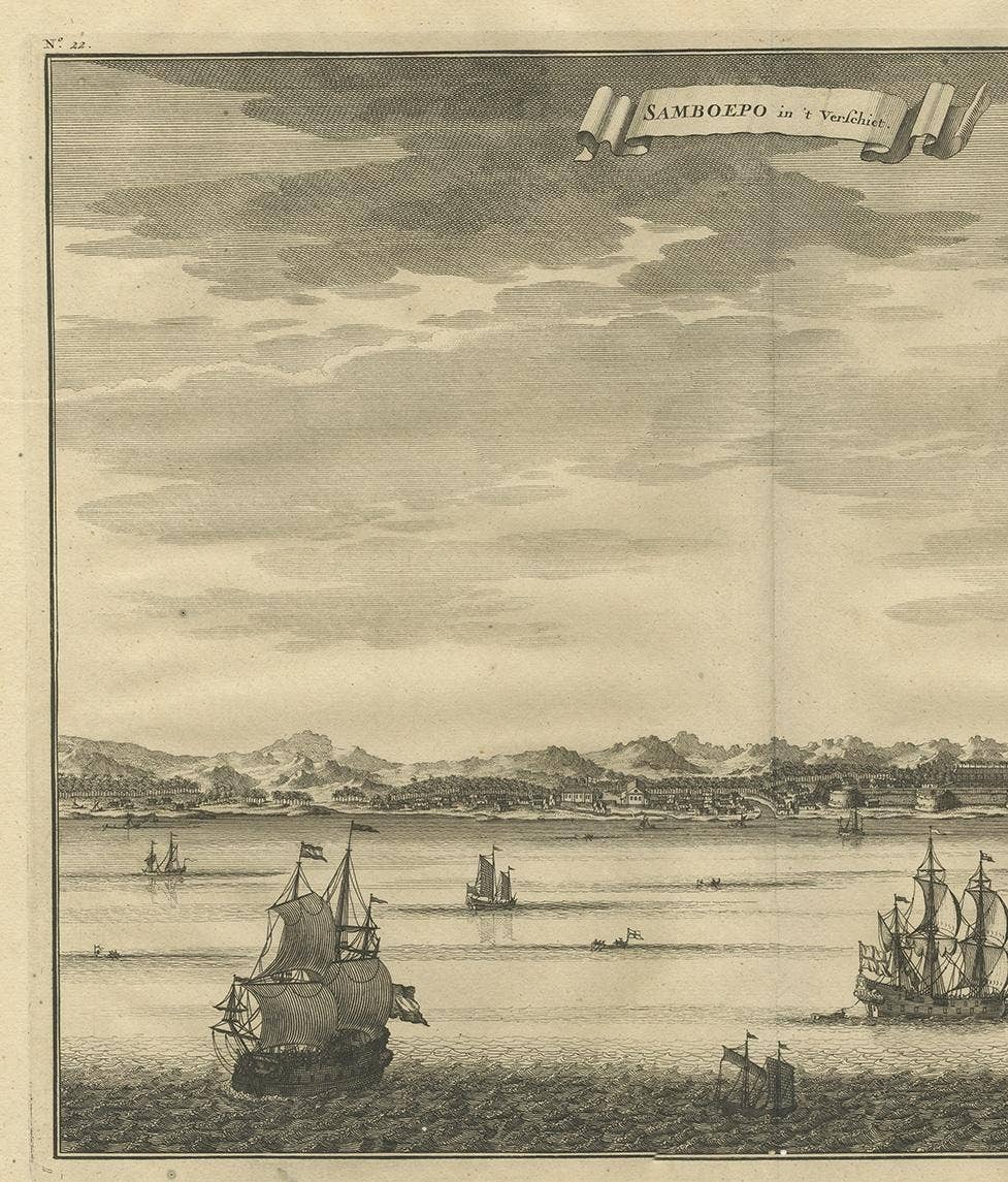 Antique Print of Samboepo by Valentijn, 1726