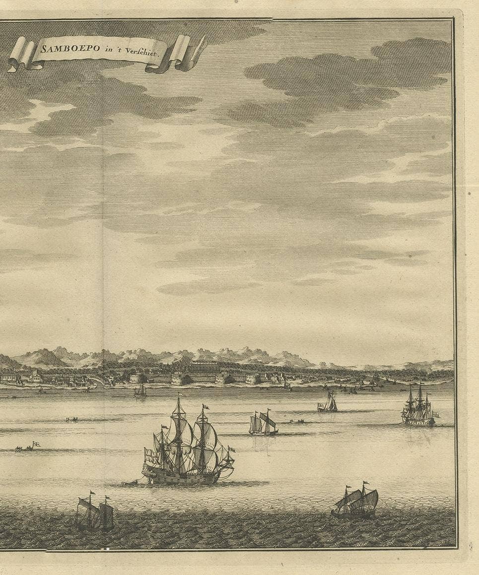 Antique Print of Samboepo by Valentijn, 1726