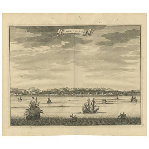 Antique Print of Samboepo by Valentijn, 1726