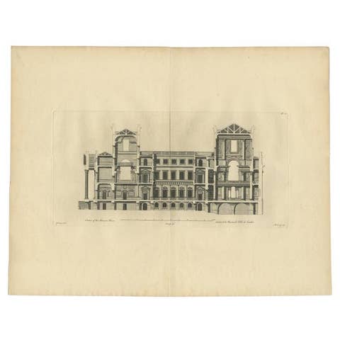 Antique Print of Santa Bibiana by De Rossi, c.1710