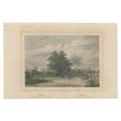 Stampa antica di Serang, Giava in Indonesia, 1844