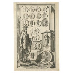 Antique Print of Serapis, a Graeco-Egyptian Deity, c.1700