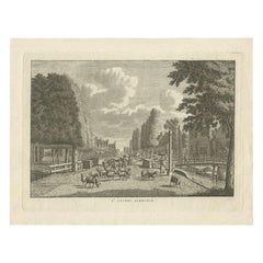 Impression ancienne de Sint Jacobiparochie, Village dans le nord de la Hollande, vers 1790
