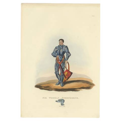 Antique Print of Sir Thomas Shernborne, 1842