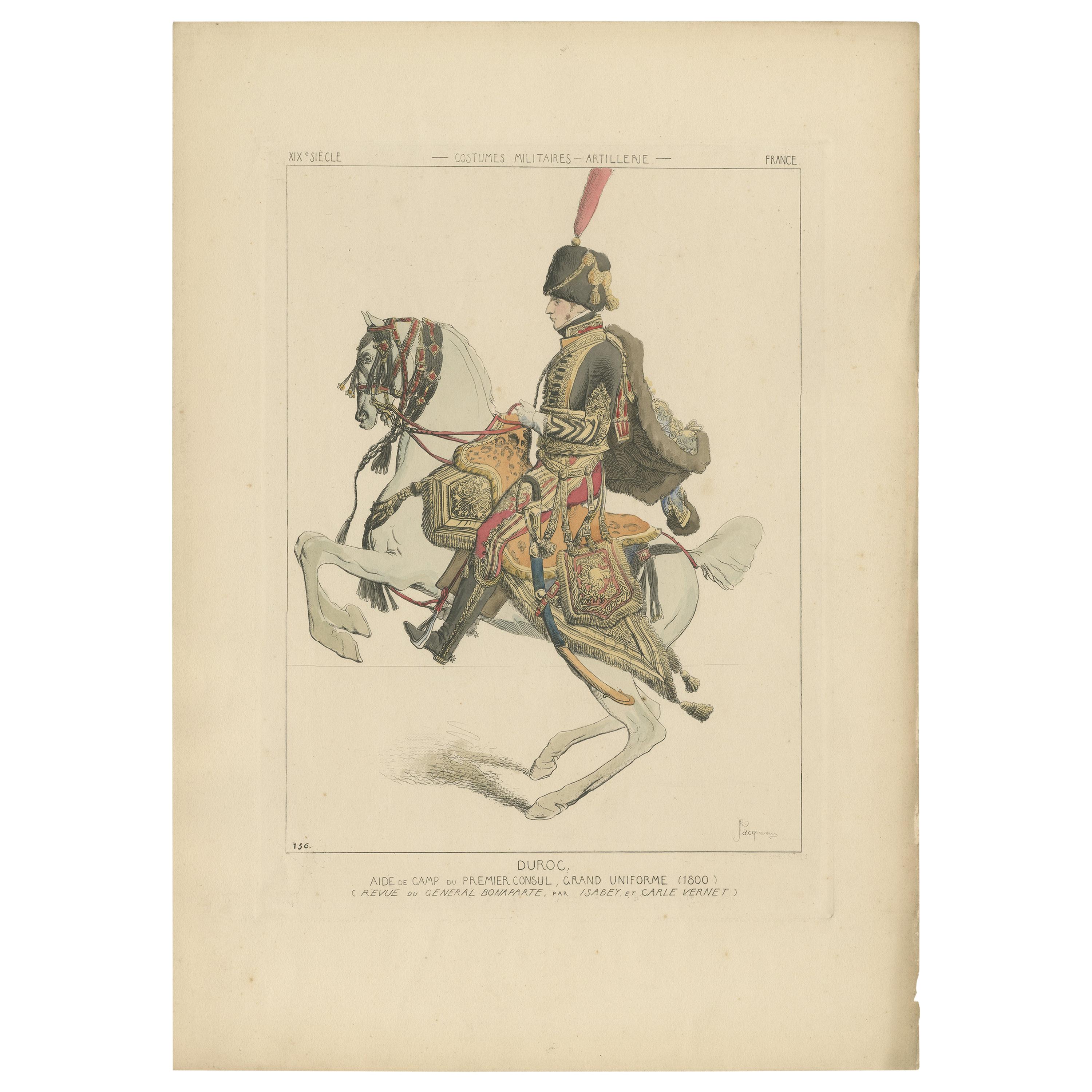 Antique Print of Sir Thomas Wharton by Jacquemin, 'c.1870' For Sale