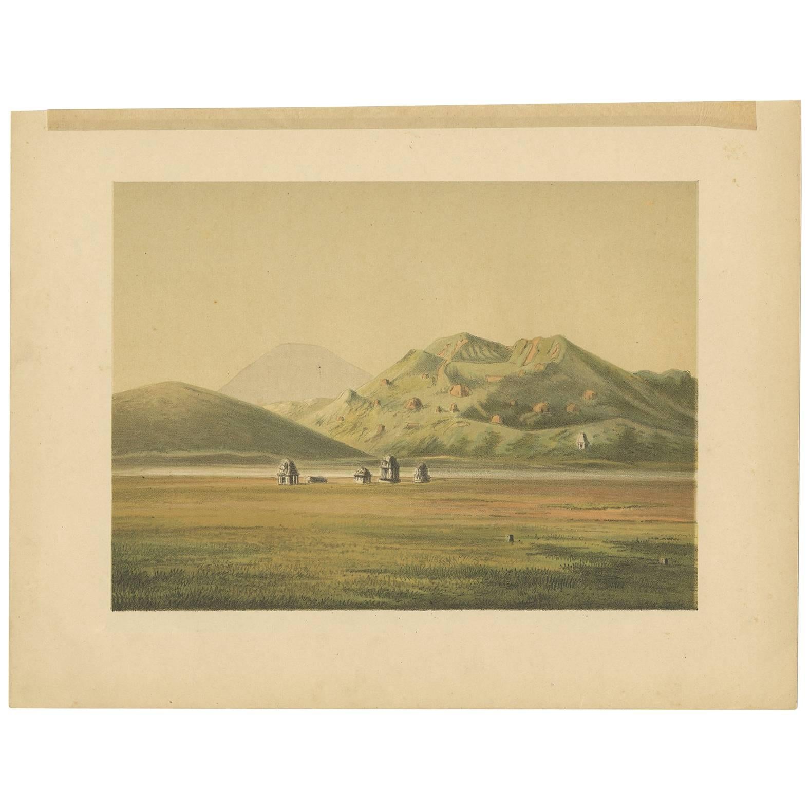 Antique Print of Siva Temples 'Indonesia' by M.T.H. Perelaer, 1888