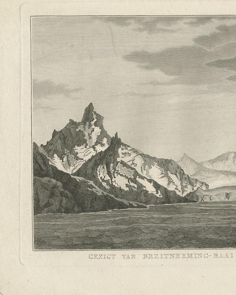 Dutch Antique Print of South Georgia by Cook, 1803 For Sale