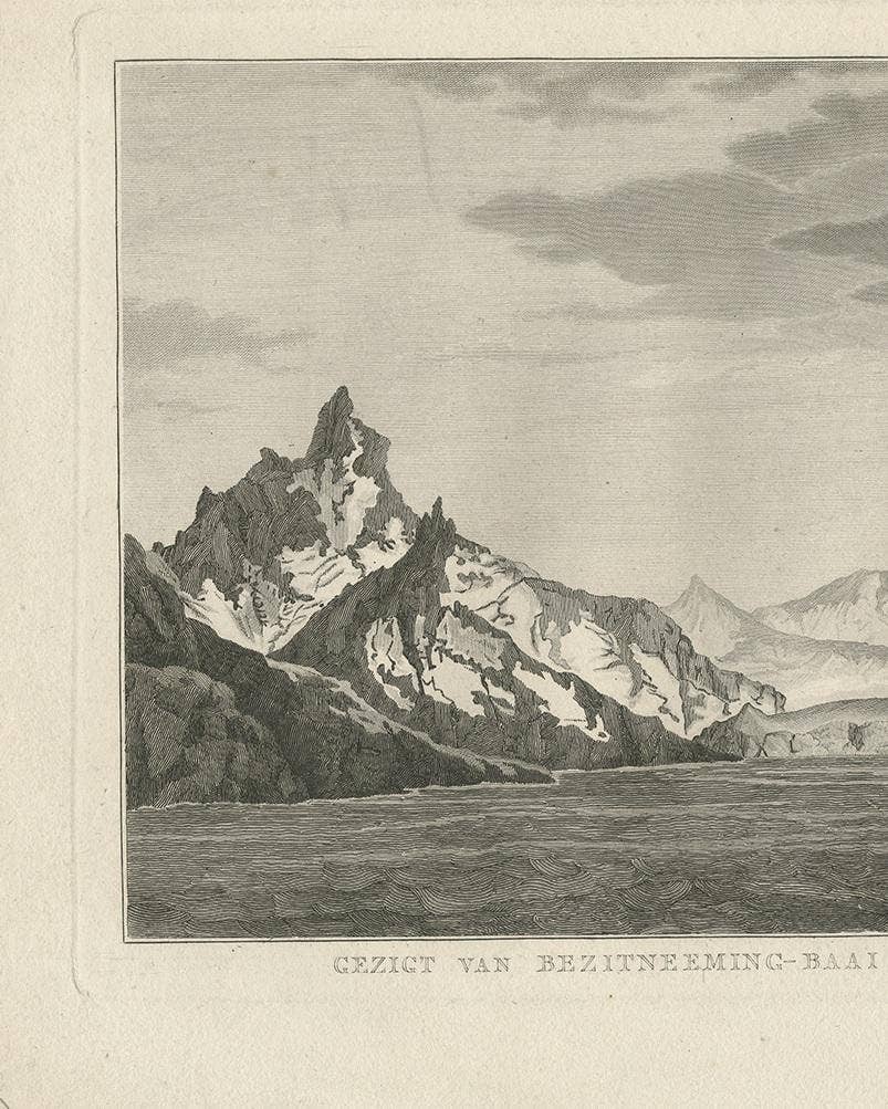 Antique Print of South Georgia by Cook, 1803