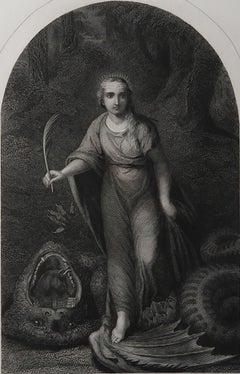 Antique Print of St Margaret, After Raphael, C.1850