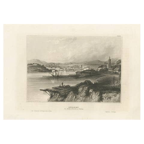Antique Print of Sydney, New South Wales, Australia, 1840