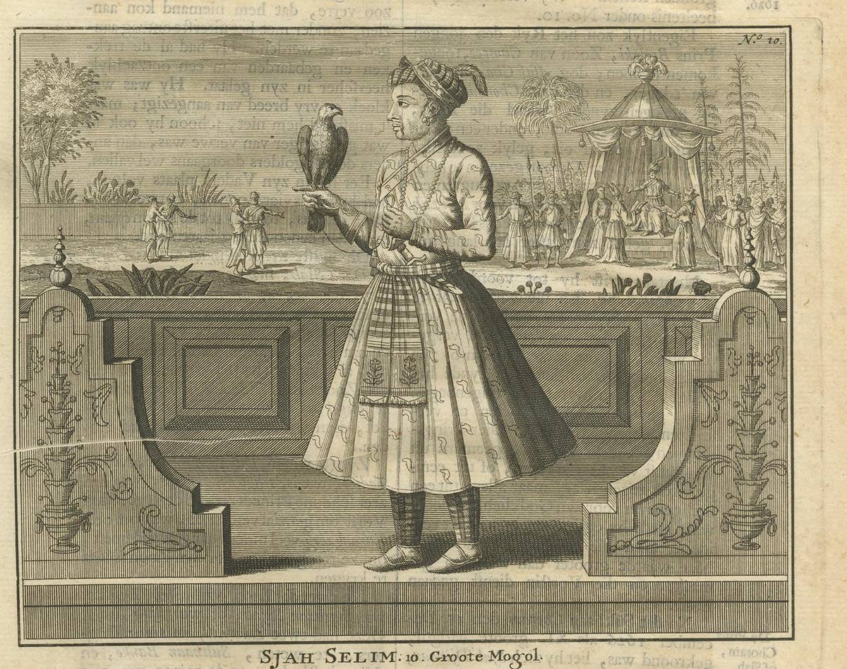 Antique Print of the 10th Mughal Emperor by Valentijn, 1726