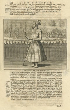 Antiker antiker Druck des 11. kaiserlichen Kaisers von Valentijn, 1726