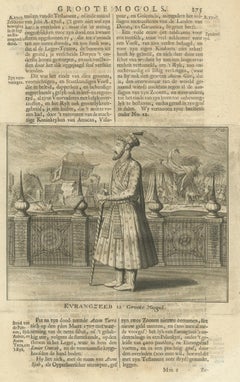Antique Print of the 12th Mughal Emperor by Valentijn, 1726