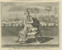 Antique Print of the 2nd and 3th Mughal Emperor by Valentijn, 1726