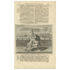 Impression ancienne du 2e et 3e empereur moghol par Valentijn, 1726