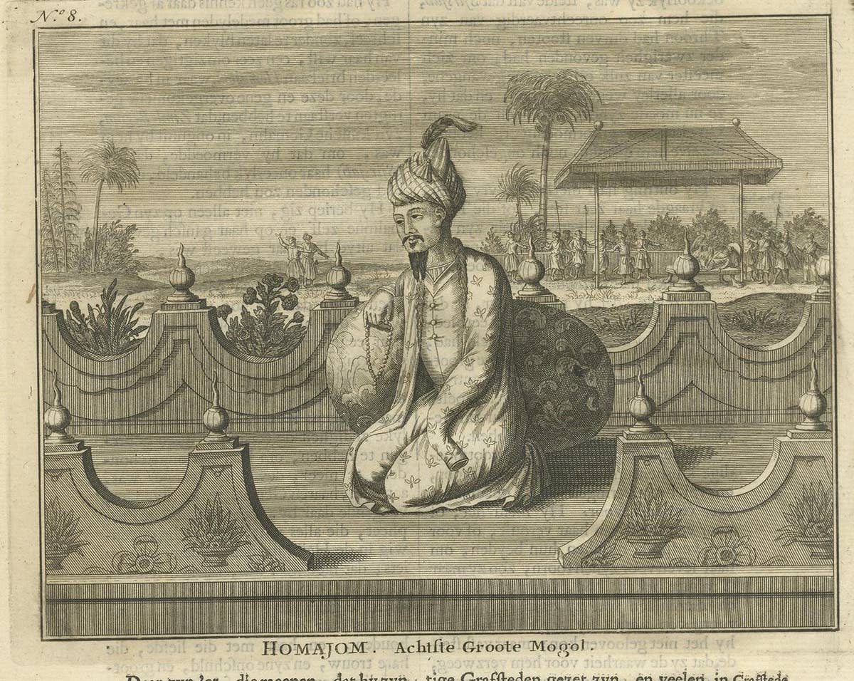 Antique Print of the 8th Mughal Emperor by Valentijn '1726'