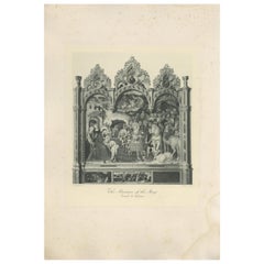 Antique Print of 'The Adoration of the Magi' Made after Fabriano 'c.1890'