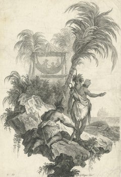 Antique Print of the 'African Continent' by Wagner, circa 1745