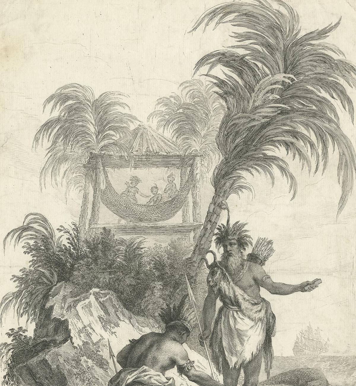 Antique Print of the 'African Continent' by Wagner, circa 1745