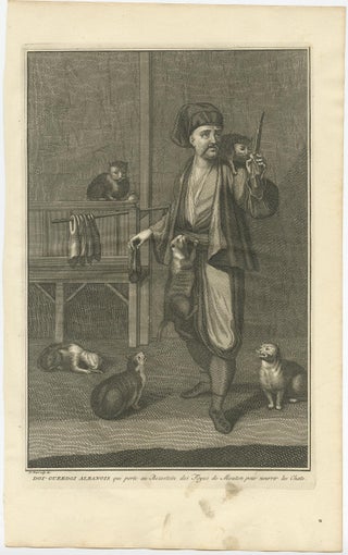 Antique Print of the Albanian Dgi-Guerdgi Feeding Sheep Liver to Cats, 1727, view 3