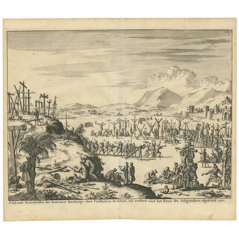 Antique Print of the Ancient Punishment by Crucifixion 'Constantine the Great'