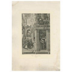 Antique Print of 'The Annunication' made after Crivelli 'c.1890'