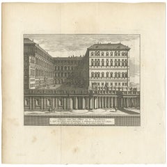Impression ancienne du palais ecclésiastique de Rome par M. de Bruyn, 1779