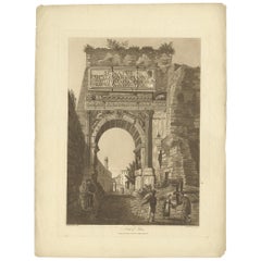 Impression ancienne de l'arc de Titus par l'abbé '1820'