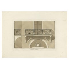 Used Print of the Architecture of a Balcony by Spiegl, circa 1730