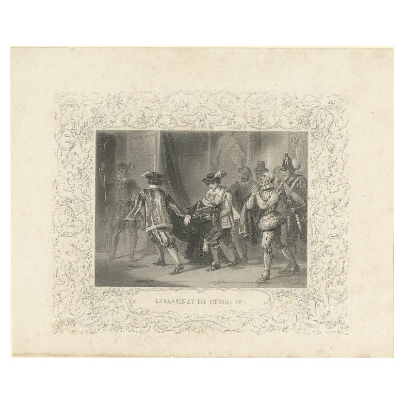 Impression ancienne de l'assautissement d'Henri IV, vers 1860