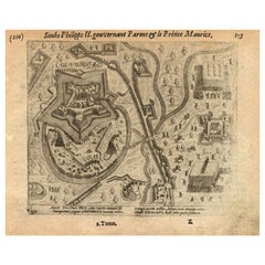 Impression ancienne de l'attaque sur Coevorden en Hollande, 1616