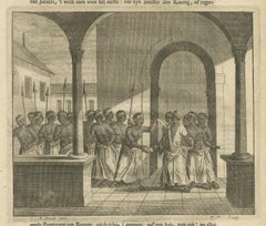 Antique Print of the Attack on the King of Jakarta by Valentijn, 1726