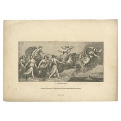 Antique Print of the Aurora of Guido by Knight, 1835