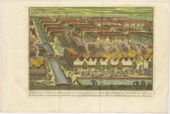 Antique Print of the Batavia Massacre 'Present-Day Jakarta', Indonesia, ca.1740