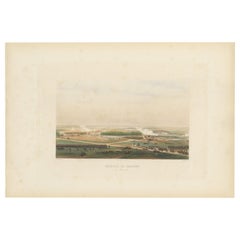 Antique Print of the Battle of Craonne, circa 1860
