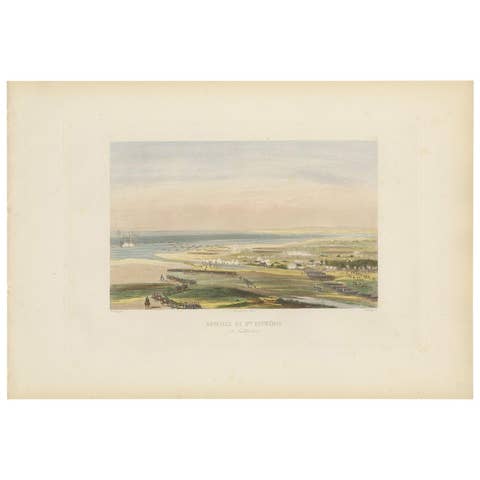 Antique Print of the Battle of Maida, 'circa 1860'