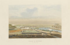 Stampa antica della Battaglia di Montereau "circa 1860