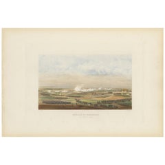 Antiker Druck der Schlacht von Montmirail, um 1860