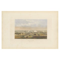 Antique Print of the Battle of Ocaña, circa 1860