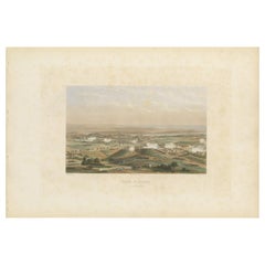 Antique Print of the Battle of Oporto 'circa 1860'