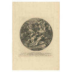 Antique Print of the Battle of Orbetello by Von Prenner, '1748'